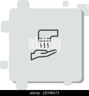hand dryer vector icon modern simple vector illustration Stock Vector
