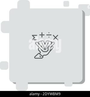 mathematics vector icon modern simple vector illustration Stock Vector