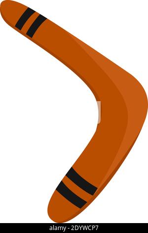 Red boomerang, illustration, vector on a white background. Stock Vector