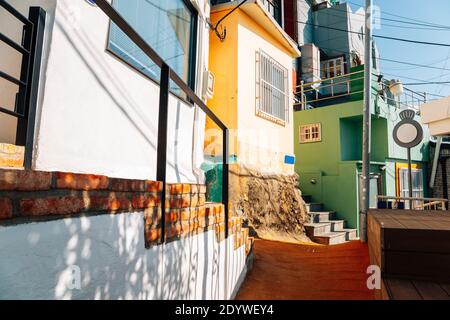 Huinnyeoul Culture Village colorful houses in Busan, Korea Stock Photo