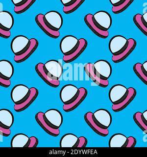 Small UFO,seamless pattern on blue background. Stock Vector