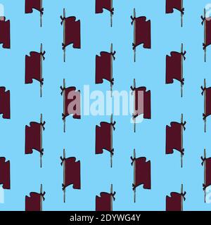Small flags,seamless pattern on blue background. Stock Vector