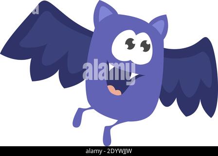 Little blue vampire, illustration, vector on a white background. Stock Vector