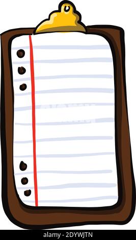 Small notepad, illustration, vector on a white background. Stock Vector