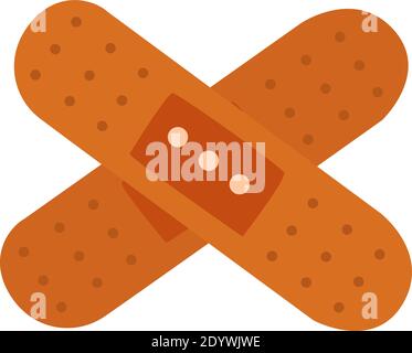 Medical plasters, illustration, vector on a white background. Stock Vector