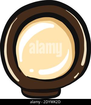Face powder, illustration, vector on a white background. Stock Vector