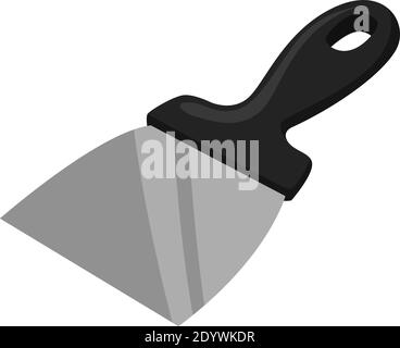 Small putty knife, illustration, vector on a white background. Stock Vector