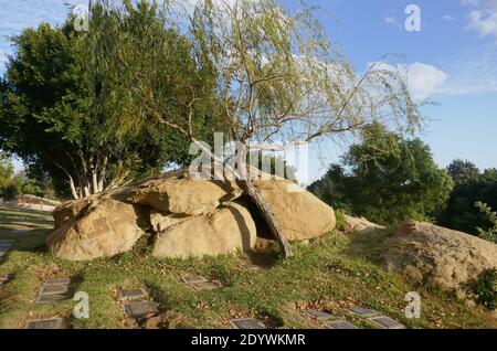 Chatsworth, California, USA 25th December 2020 A general view of Oakwood Memorial Park and Cemetery on December 25, 2020 in Chatsworth, California, USA. Photo by Barry King/Alamy Stock Photo Stock Photo