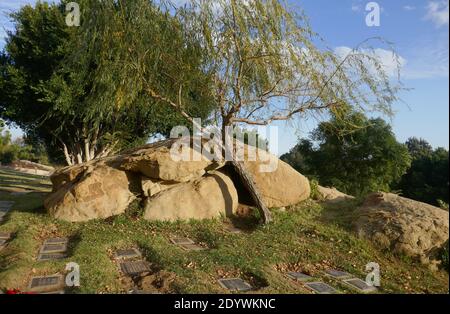 Chatsworth, California, USA 25th December 2020 A general view of Oakwood Memorial Park and Cemetery on December 25, 2020 in Chatsworth, California, USA. Photo by Barry King/Alamy Stock Photo Stock Photo