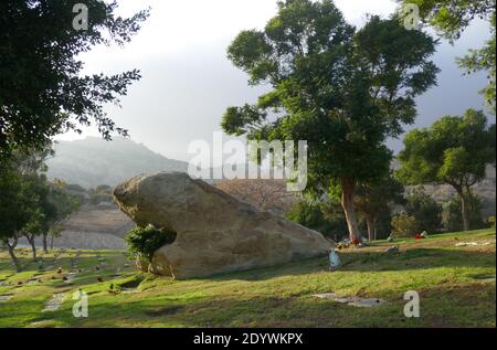 Chatsworth, California, USA 25th December 2020 A general view of Oakwood Memorial Park and Cemetery on December 25, 2020 in Chatsworth, California, USA. Photo by Barry King/Alamy Stock Photo Stock Photo