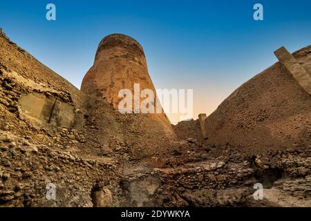 Tarout Castle, Qatif, Saudi Arabia in blue sky background. Stock Photo