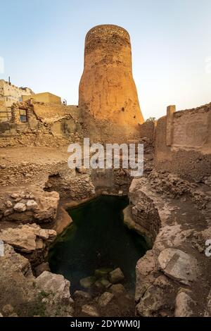 Tarout Castle, Qatif, Saudi Arabia in blue sky background. Stock Photo