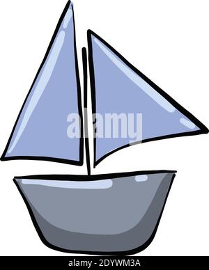 Drum Style Rattle Plastic Toy Boat vector icon. Toy Boat ship icon. water boat toy Stock ...