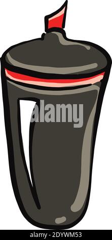 Red tip pen, illustration, vector on a white background. Stock Vector