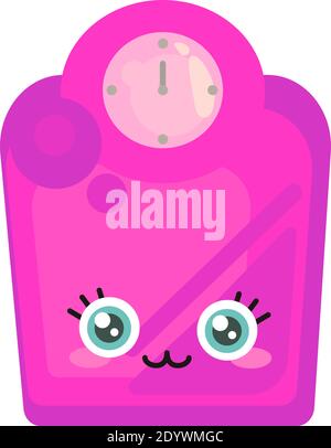 Pink scale, illustration, vector on a white background. Stock Vector