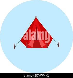 Camping tent, illustration, vector on a white background. Stock Vector