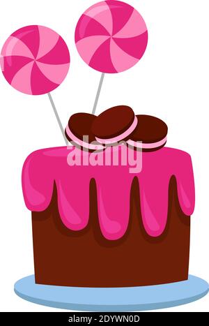 Beautiful big colorful Birthday Cake clipart free image download