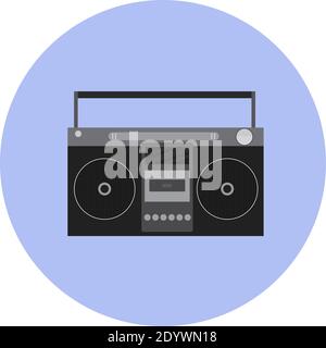 Big black beatbox, illustration, vector on a white background. Stock Vector