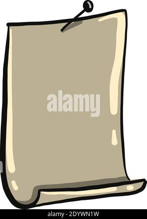 Blank white paper, illustration, vector on a white background. Stock Vector