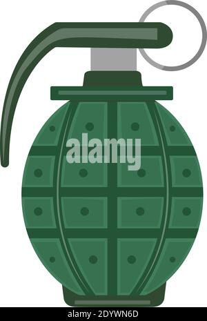 Hand bomb, illustration, vector on a white background. Stock Vector