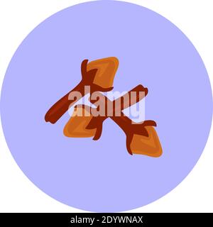 Small cloves, illustration, vector on a white background. Stock Vector