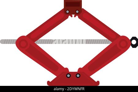 Car jack, illustration, vector on a white background. Stock Vector