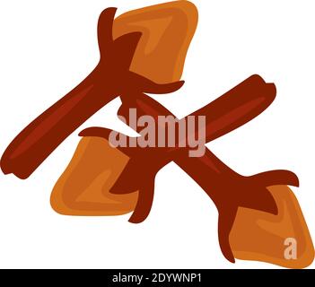 Small cloves, illustration, vector on a white background. Stock Vector