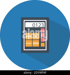 Calculator, illustration, vector on a white background. Stock Vector