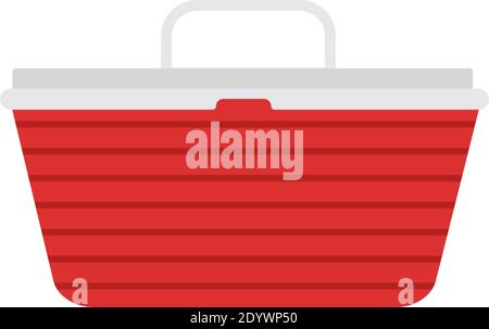 Ice box, illustration, vector on a white background. Stock Vector