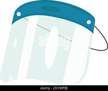 Face shield, illustration, vector on a white background. Stock Vector
