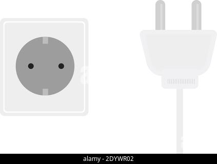 Plug switch, illustration, vector on a white background. Stock Vector