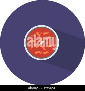 Korean dish, illustration, vector on a white background. Stock Vector