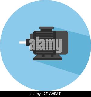 Induction motor, illustration, vector on a white background. Stock Vector