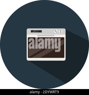 Small oven, illustration, vector on a white background. Stock Vector