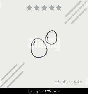 two eggs vector icon modern simple vector illustration Stock Vector