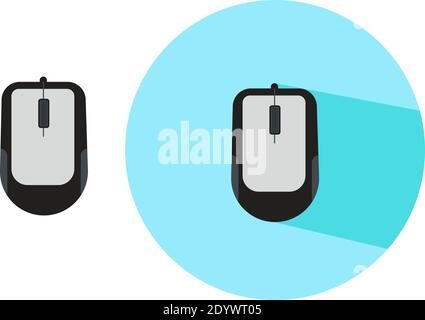 Two PC mouses, illustration, vector on a white background. Stock Vector