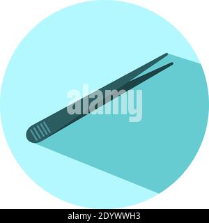 Tweezer, illustration, vector on a white background. Stock Vector