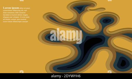 abstract vector background. design illustration 3d stacked liquid shapes Stock Vector