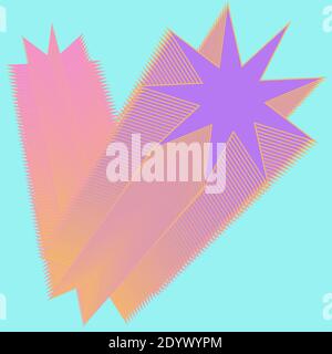 An abstract colorful pastel star shape background image. Stock Vector