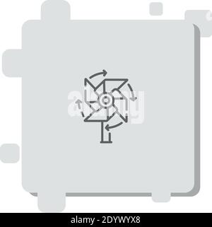 pinwheel vector icon modern simple vector illustration. Stock Vector