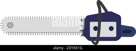 Electrical saw, illustration, vector on a white background. Stock Vector