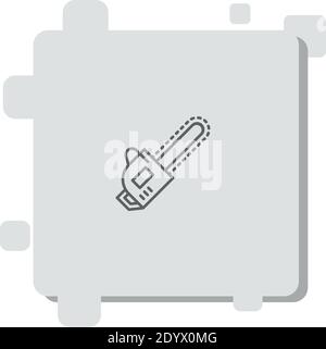 chainsaw vector icon modern simple vector illustration Stock Vector