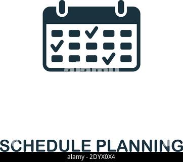 Schedule Planning icon. Premium style design from business management icon collection. Pixel perfect Schedule Planning icon for web design, apps Stock Vector