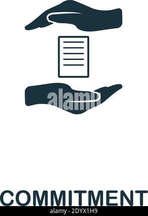 Commitment icon. Premium style design from business management icon collection. Pixel perfect Commitment icon for web design, apps, software, print Stock Vector