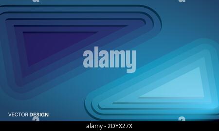 abstract vector background. overlapping blue triangle design Stock Vector