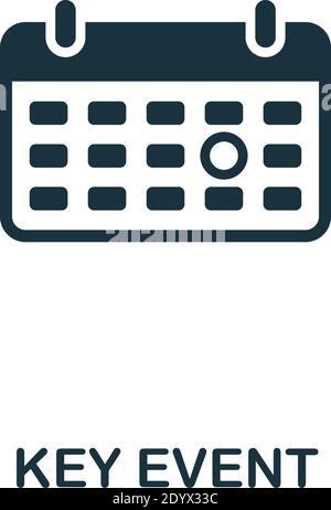 Key Event icon. Premium style design from business management icon collection. Pixel perfect Key Event icon for web design, apps, software, print Stock Vector