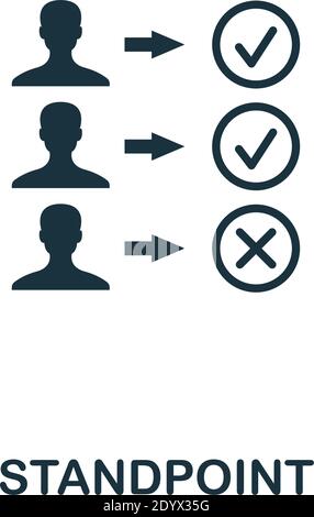 Standpoint icon. Premium style design from business management icon collection. Pixel perfect Standpoint icon for web design, apps, software, print Stock Vector