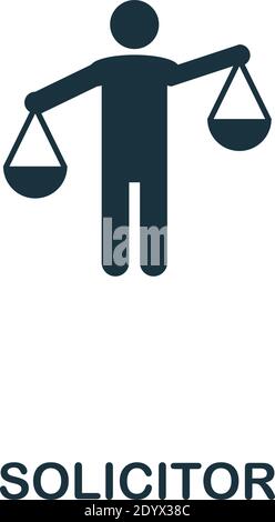 Solicitor icon. Premium style design from business management icon collection. Pixel perfect Solicitor icon for web design, apps, software, print Stock Vector