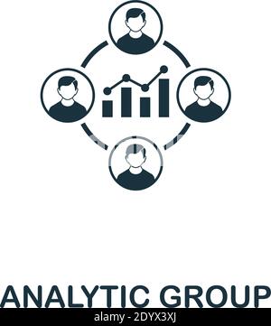 Analytic Group icon. Premium style design from business management icon collection. Pixel perfect Analytic Group icon for web design, apps, software Stock Vector