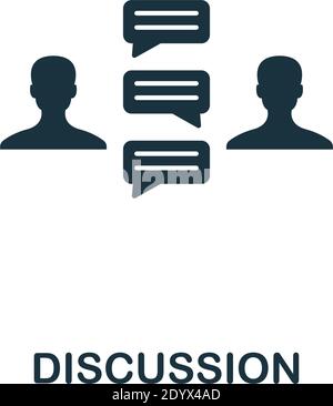 Discussion icon. Premium style design from business management icon collection. Pixel perfect Discussion icon for web design, apps, software, print Stock Vector